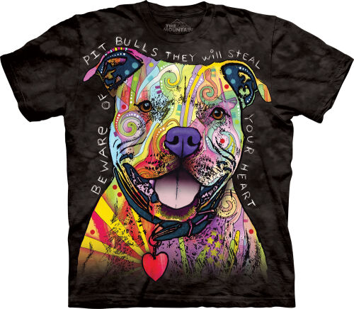 Pitbull T-Shirt von Dean Russo in der Farbe Schwarz