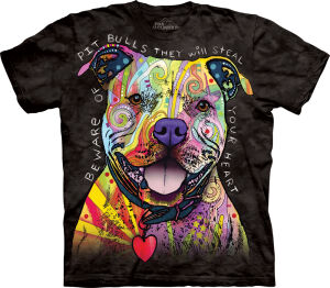 Pitbull T-Shirt von Dean Russo in der Farbe Schwarz