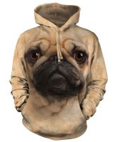 The Mountain Mops Pug Face Hoodie M