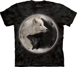 Wolf T-Shirt Yin Yang Wolves L