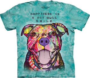 Dean Russo Hunde T-Shirt Pit Bull Smile M