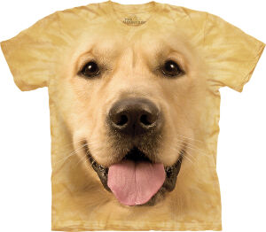 Labrador T-Shirt Big Face Golden