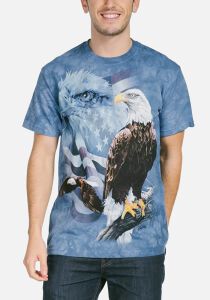 Adler T-Shirt Faded Flag and Eagles