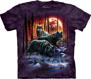 Wolf T-Shirt Fire and Ice Wolves M
