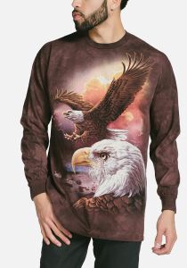 The Mountain Langarmshirt Eagle and Clouds