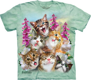 Katzen T-Shirt Kittens Selfie