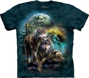 T-Shirt Wolf Lookout mit Mond