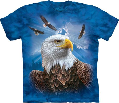 T-Shirt Adler blauer Himmel und Wolken