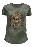 Damen Tri-Blend T-Shirt DJ Lion Retro M