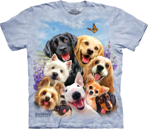 Hunde Kinder T-Shirt Dogs Selfie