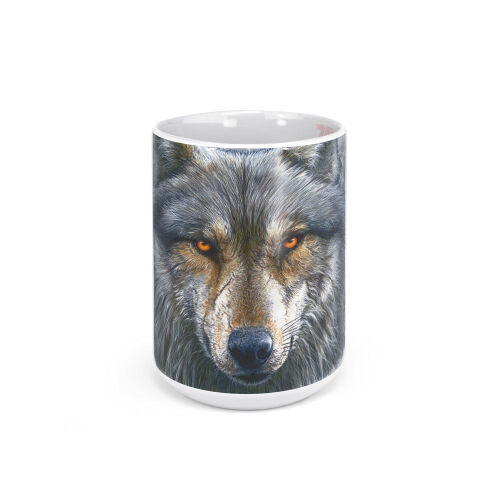 Kaffeetasse mit Wolfmotiv
