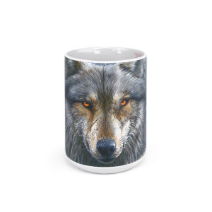 Tasse mit Wolf Motiv