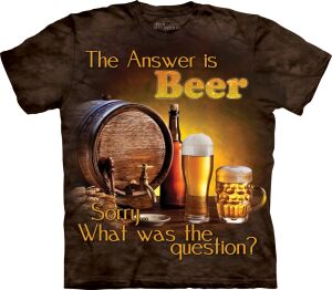 T-Shirt mit Bier in der Farbe braun