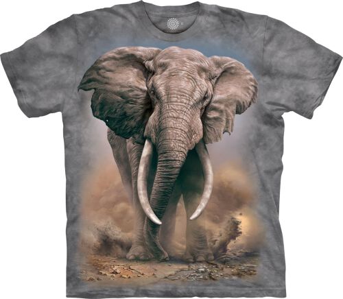 T-Shirt Afrikanischer Elefant in der Farbe grau