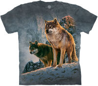Wolf T-Shirt Wolf Couple Sunset