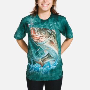Angler T-Shirt mit Barsch Motiv XL