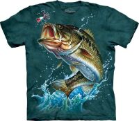 Angler T-Shirt mit Barsch Motiv 2XL