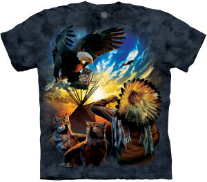 Indianer T-Shirt Eagle Prayer M