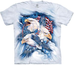 Adler und US Flagge T-Shirt Allegiance