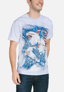 Adler und US Flagge T-Shirt Allegiance