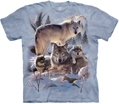 Wolfmotiv T-Shirt Wolf Family M