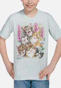Katzen Kinder T-Shirt Kitten Selfie