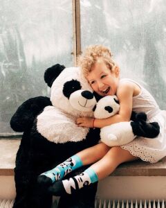 Lustige Panda Kinder Socken 27-30