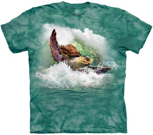 Wasserschildkr&ouml;ten T-Shirt Surfin Sea Turtle