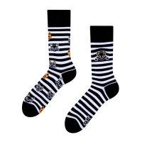 Lustige Katzen Socken Cats and Stripes