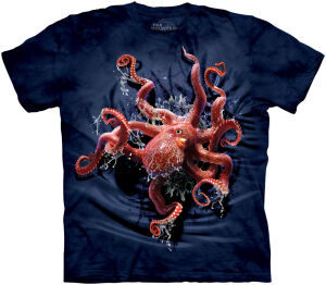 Kraken Kinder T-Shirt Octopus Climb