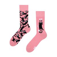 Lustige Socken Pink Cats