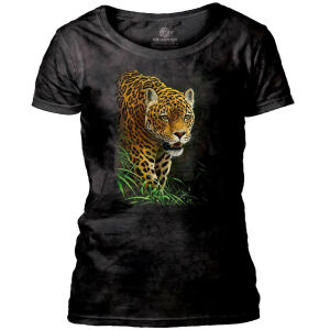 Damen Scoop Neck T-Shirt Pantanal Jaguar
