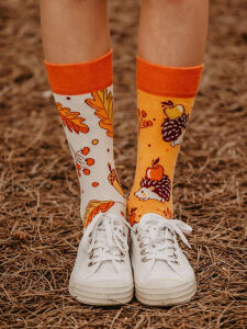 Lustige Igel im Herbst Socken