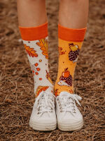 Lustige Igel im Herbst Socken