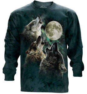 The Mountain Langarmshirt Three Wolf Moon
