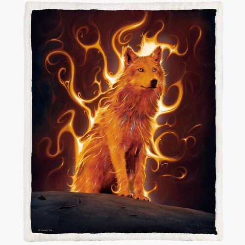 Phoenix Wolf Fleecedecke (150x200cm)