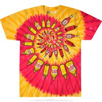 Liquid Blue Tie Dye T-Shirt Mustard & Ketchup Spiral