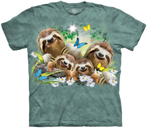 The Mountain Kinder T-Shirt Sloth Family Selfie