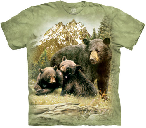 The Mountain T-Shirt Black Bear Family