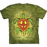 The Mountain T-Shirt Rasta Peace Turtle