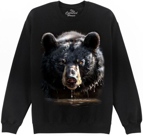 Black Bear In Water Sweatshirt