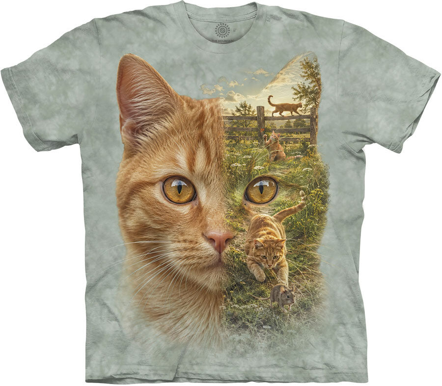 The Mountain T-Shirt Spirit Scape Orange Cat
