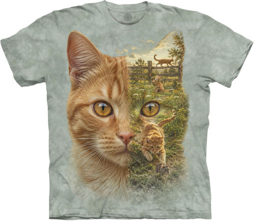 The Mountain T-Shirt Spirit Scape Orange Cat