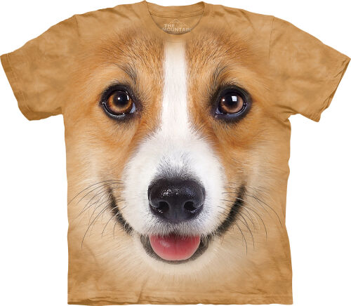 Hunde T-Shirt Corgi Face 2XL