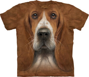 Hunde T-Shirt Basset Hound Head 2XL