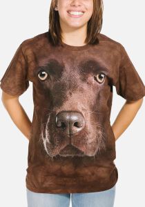 Hunde T-Shirt Chocolate Lab Face