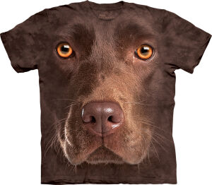 Hunde T-Shirt Chocolate Lab Face S