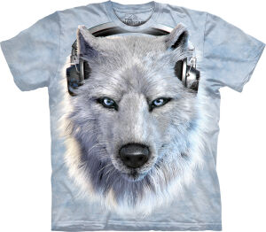 Manimal T-Shirt White Wolf DJ S