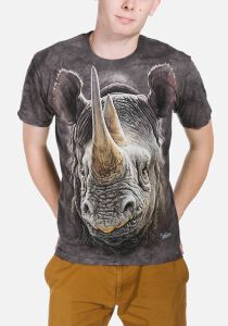 T-Shirt Schwarzes Nashorn