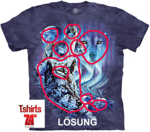 Wolf T-Shirt Find 10 Wolves XL